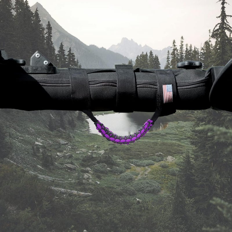 Kujunpao 4 X Roll Bar Grab Handles Grip Handle Compatible with Jeep Wrangler JLU JK JKU TJ YJ LJ JT JL & Gladiator JT 1955-2022 UTV & ATV(Purple) - Image 2